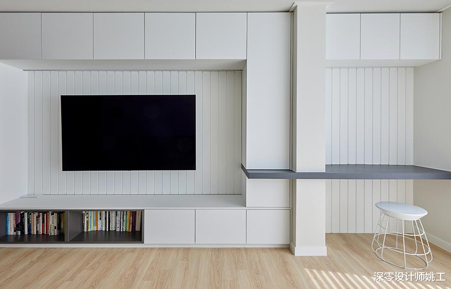 家里电视柜准备连着阳台柜的,这6点需提前了解,白色阳台柜暴晒易发黄