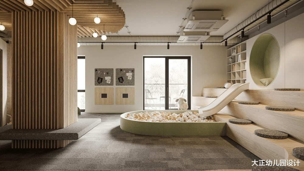 儿童空间分享：天然材料、暖色调，构建一个温馨如家的儿童中心