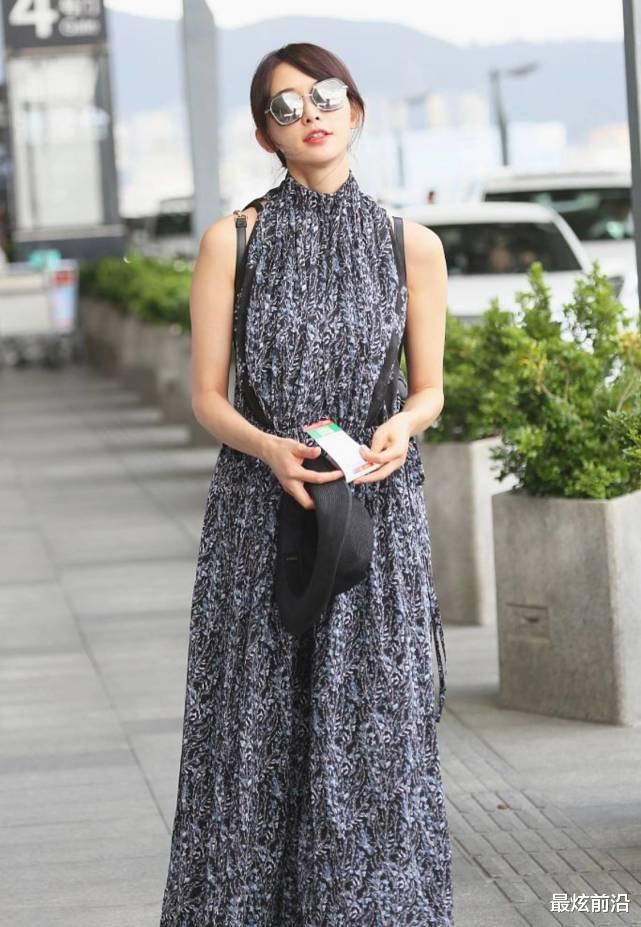 林志玲|47岁林志玲产后大变样，穿一字肩身材显富态，戴9万手镯勒出赘肉