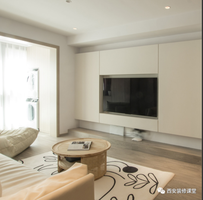 75㎡奶油色极简,单身一居美家