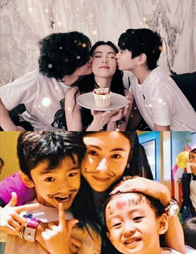 张柏芝|张柏芝想推大儿子入圈，不停拉他出境，网友发现其长相气质很朴素