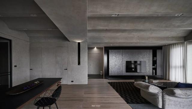 190㎡现代高级灰,简单低调的空间,高级优雅好自然