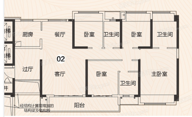 129平中式四居室,一眼望去一目了然
