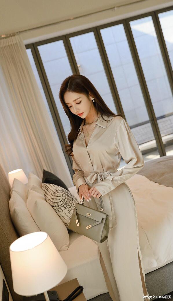 衬衫|上班穿衬衫裙,简约又时尚,给人一种轻熟风