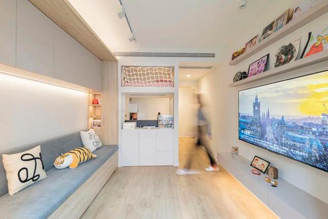 60㎡老破小,客厅隔出儿童房,全屋打满柜子,温馨舒适不压抑