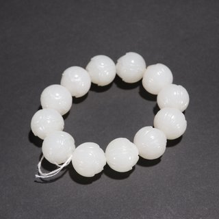 翡翠|和田玉籽料莲花手串