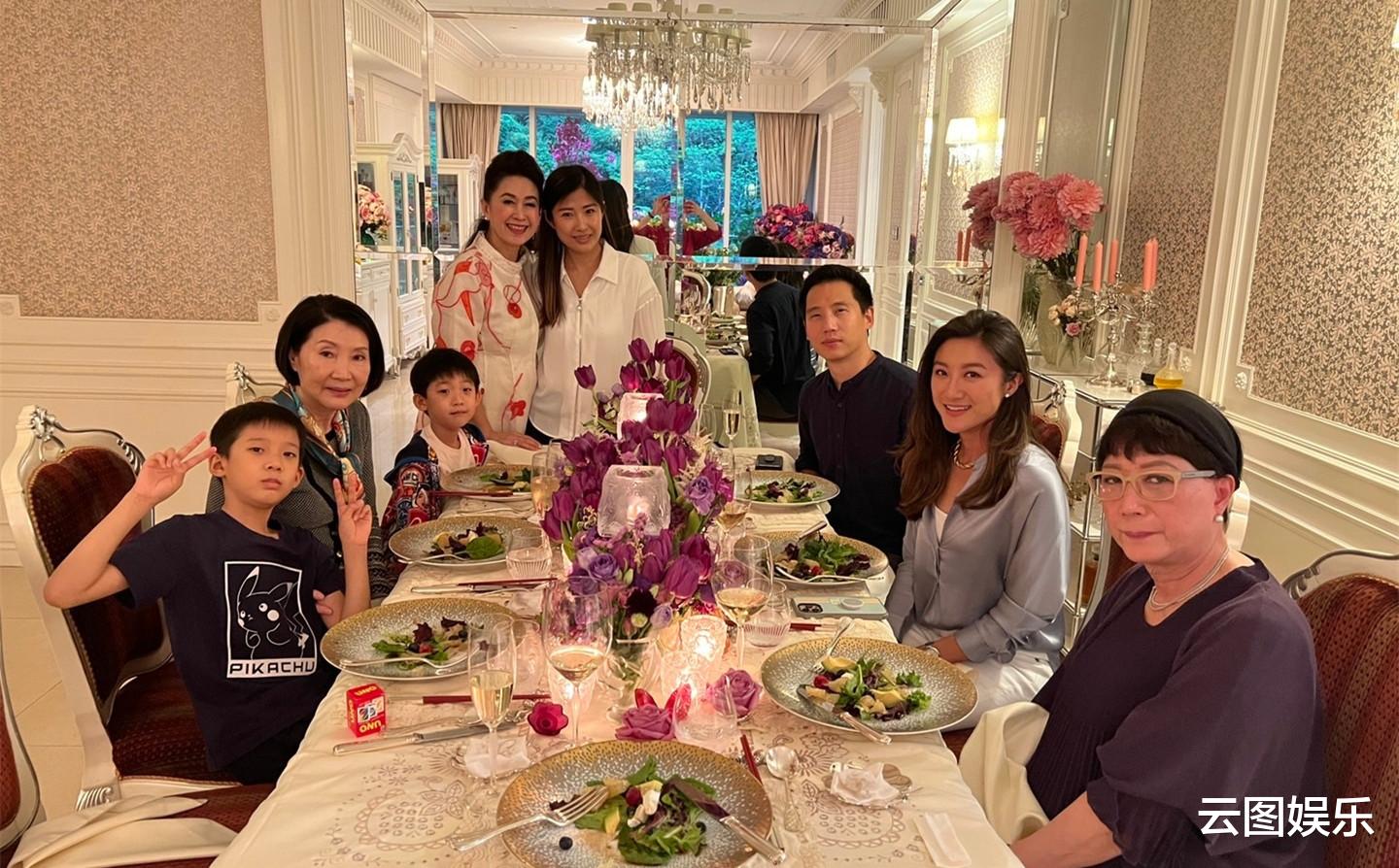 邓光荣|洪金宝前妻豪宅参加聚会,与儿媳孙子同框太温馨,邓光荣妻女现身