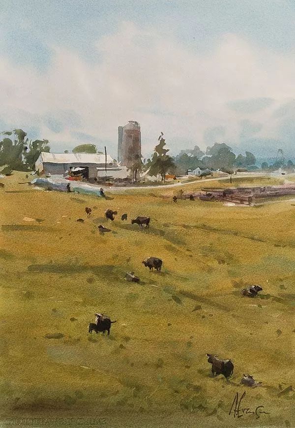 安迪|Andy Evansen(安迪)的水彩作品简约、明快、大气,非常有味道