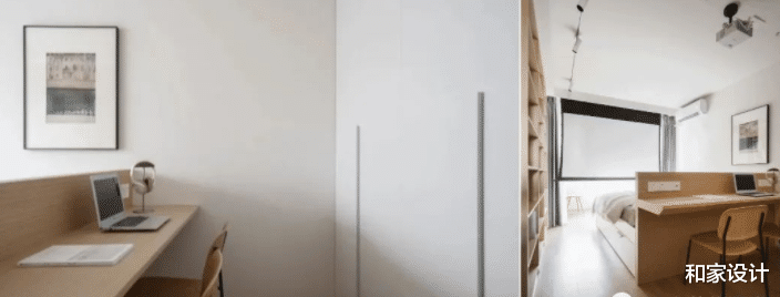 改变卧室传统布局,移动一下床的位置,实现多功能储物空间