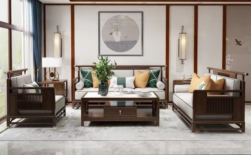 新中式家具内敛、清新素净,展现着幽幽的氛围之美