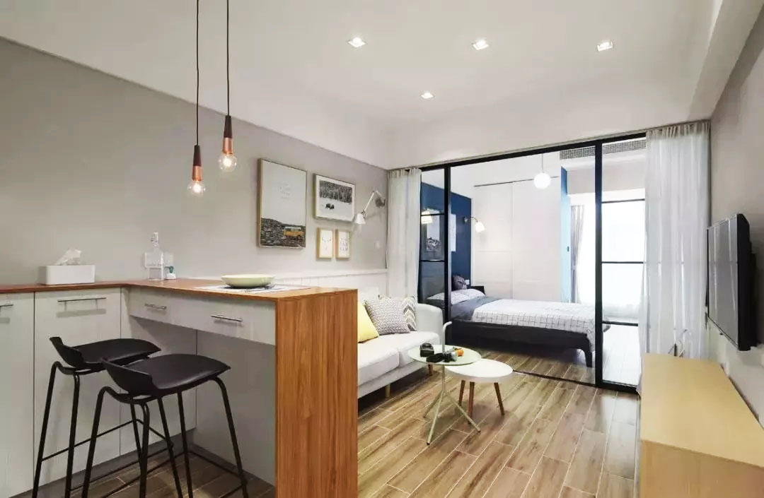 40㎡长条型公寓，只有一个窗户采光，也能设计得如此明亮！