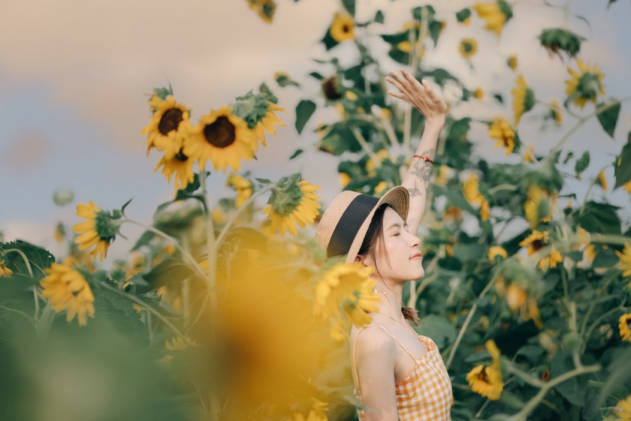 向日葵氛围感,35和85mm人像拍摄思路