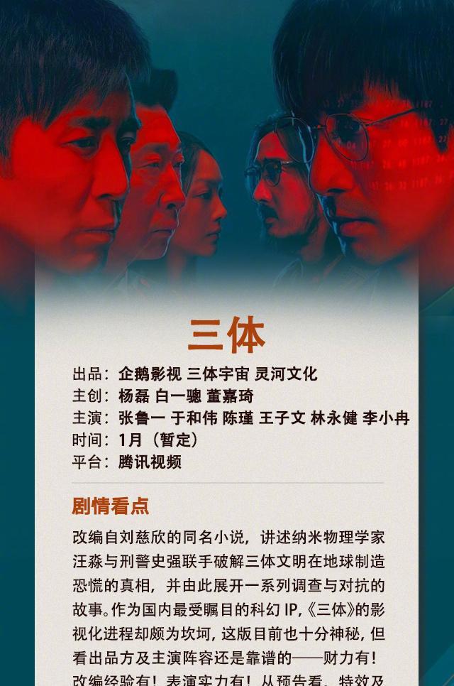 宋佳|1月待播剧:靳东 刘亦菲 于和伟 杨超越 吴磊 陈晓 陈伟霆 周也 宋佳 黄渤