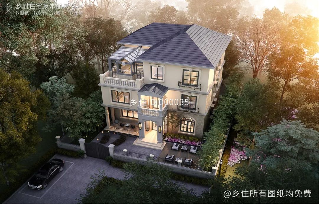 乡村住宅免费图纸8款三层别墅建房图纸建一栋就可以满足所有需求