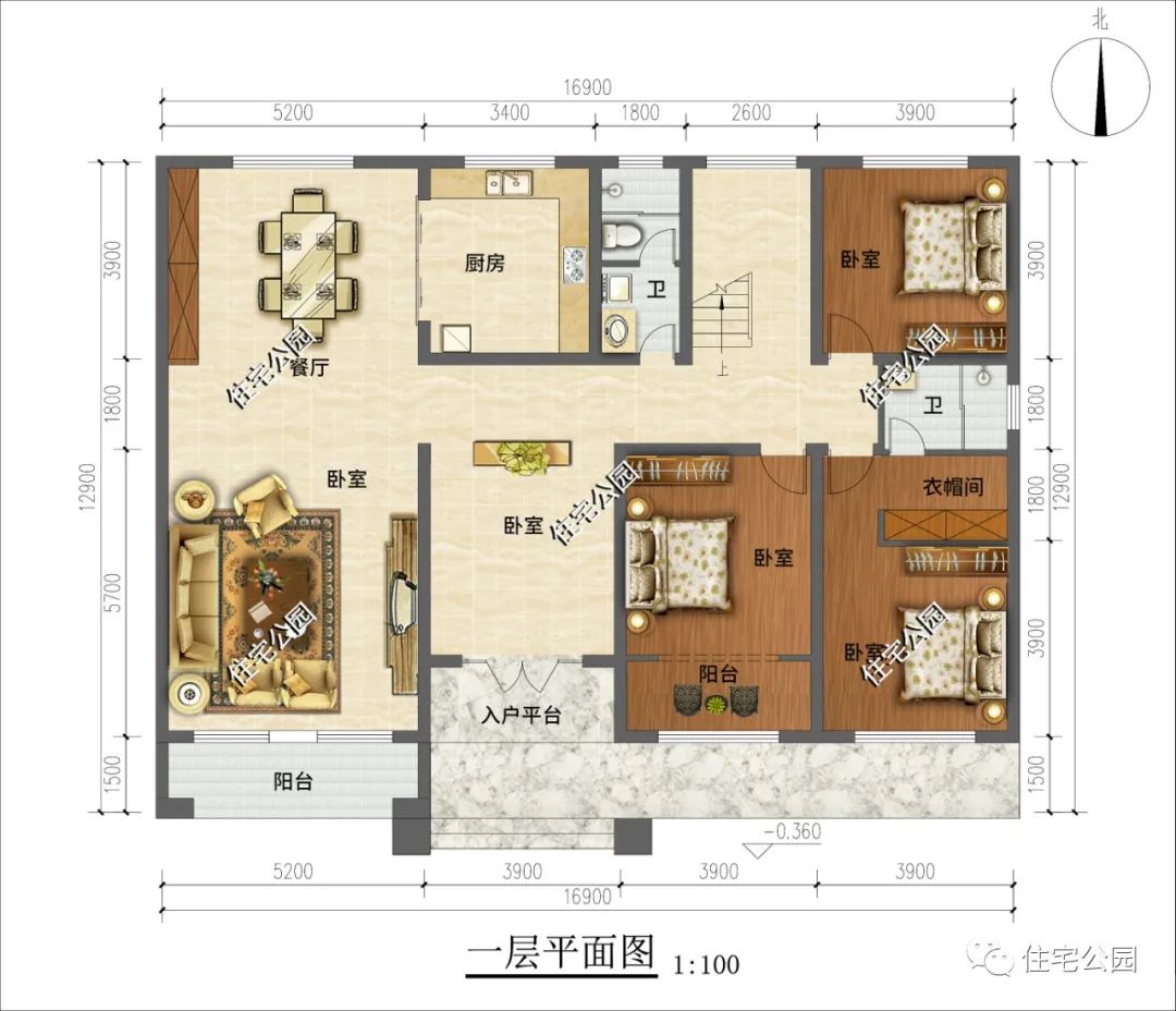 农村盖房就选这套别墅吧,7间卧室搭配宽敞露台,舒服又自在