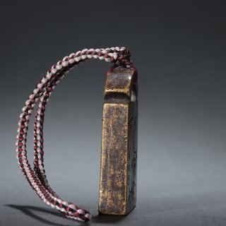 文房|旧藏-老铜造竹叶纹文房印