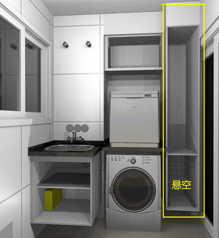 与其将空间全做满,还不如留出10公分设计,不杂乱还能提升美观度