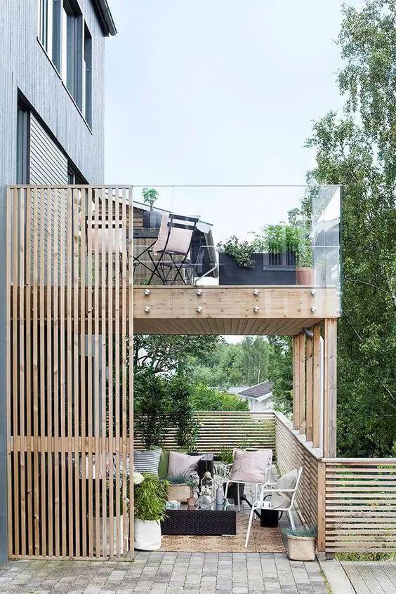 松山|真羡慕国外,二楼户外架空做廊架都不算违建,有条件我也绝不放过