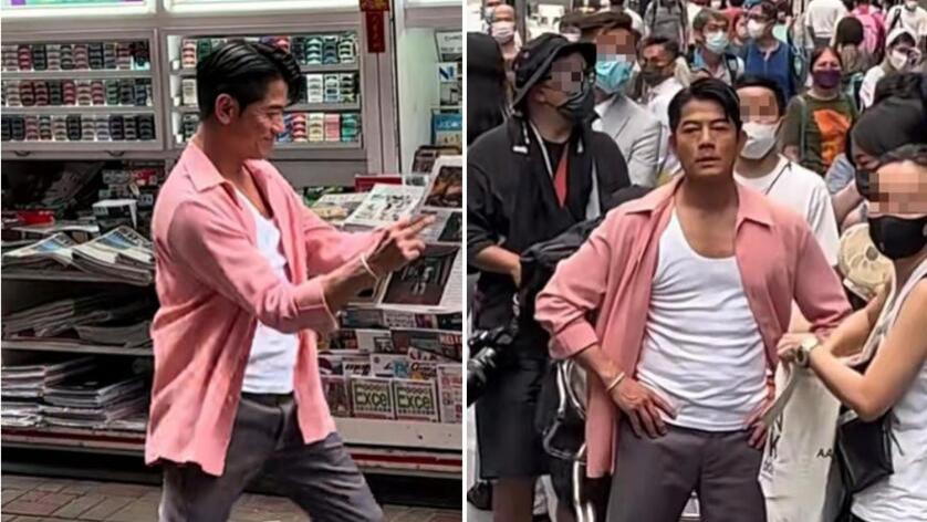 郭富城|野生郭富城街头被偶遇，与粉丝合影无明显架子，57岁真实状态曝光