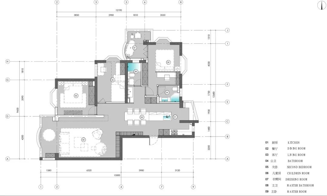 150㎡灰色极简主义,微水泥与木质的完美搭配!