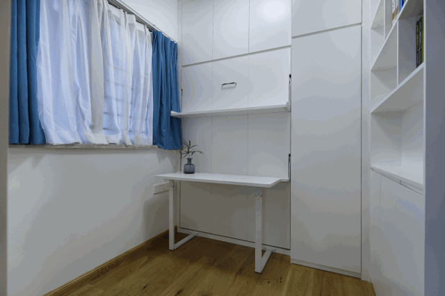 89平小户型三房,书房做个壁挂床,爸妈来了也有地方睡!