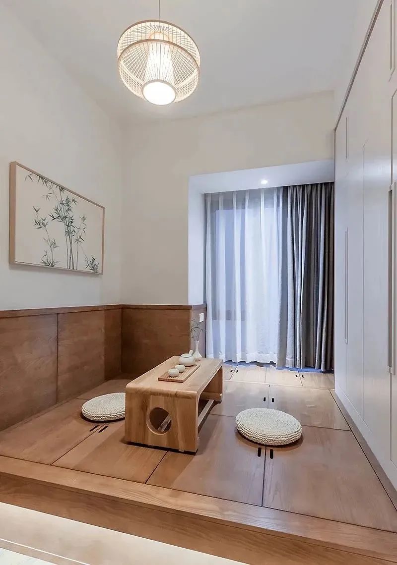 122㎡温暖日式风3室2厅,榻榻米还能这样设计!