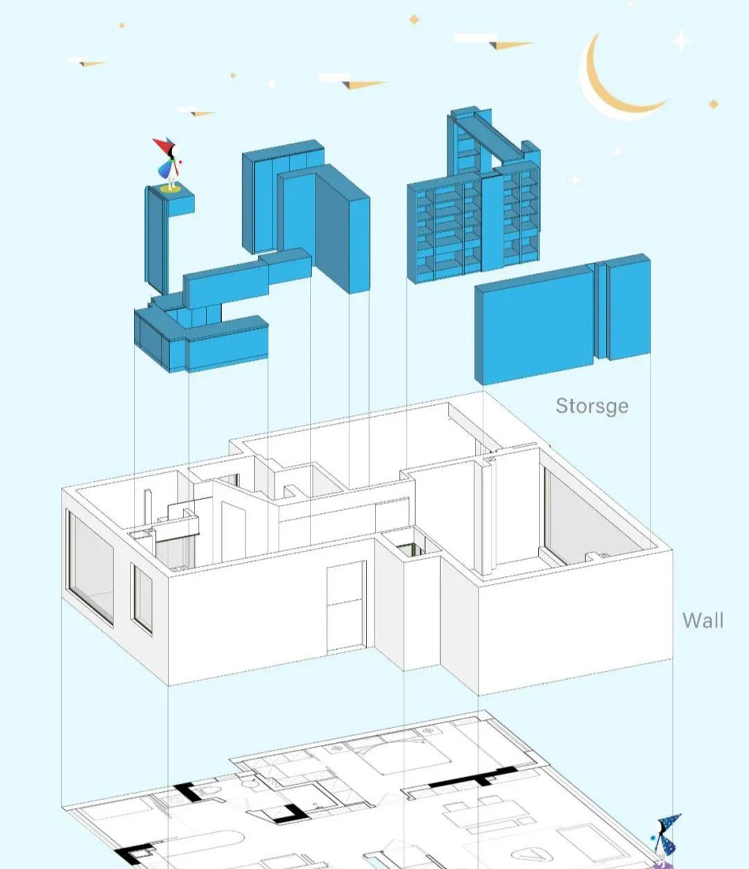 89平新家，造价32万，有大长桌的厅好看又好用