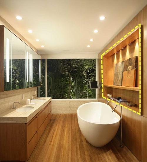 装浴缸,我真心建议:靠墙装一组收纳柜,卫生间储物也能翻一番