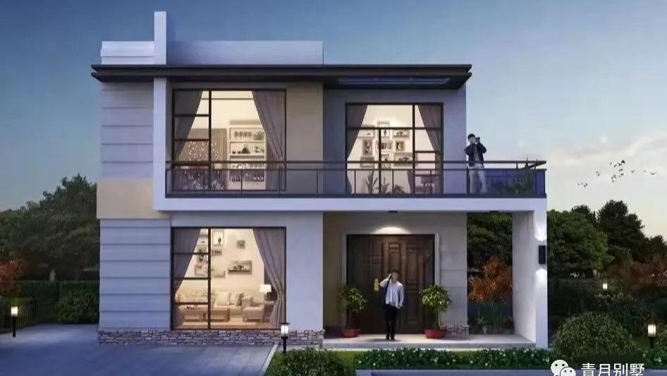 别墅|还在愁宅基地面积小吗？这栋现代小别墅给你完美的参考