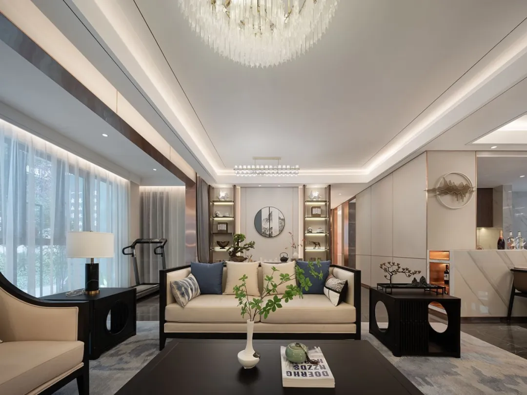 158㎡新中式 | 将中国元素融入客餐厅卧室