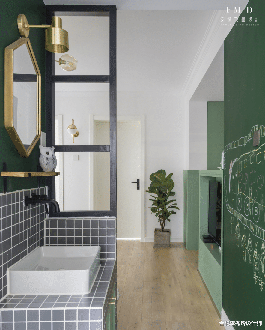 卫生间三式分离学他家:双洗漱台外移,组合立柜成L型多功能干区