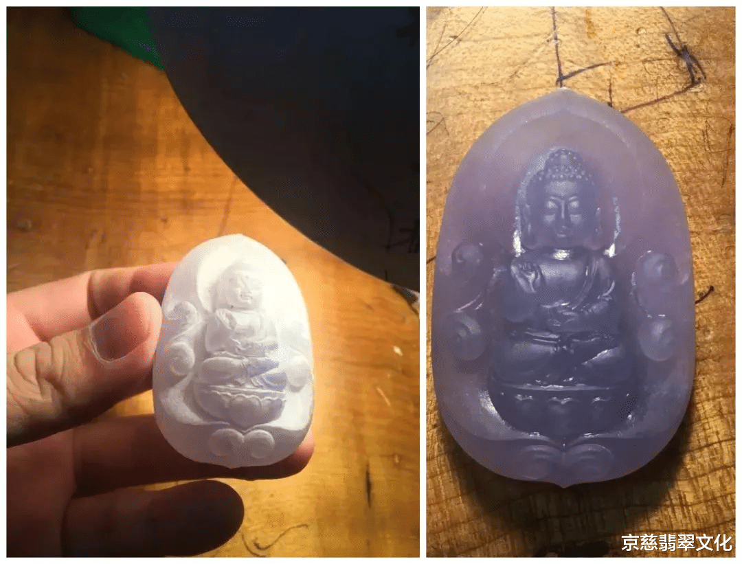 翡翠|单身小伙花9000买的会卡原石，一刀切出冰春翡翠，竟招来了桃花运