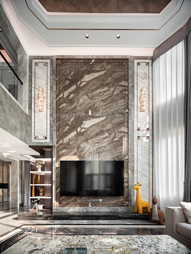 大咖设计|桂林杰特装饰闫晶晶案例欣赏 轻奢风独栋别墅实景