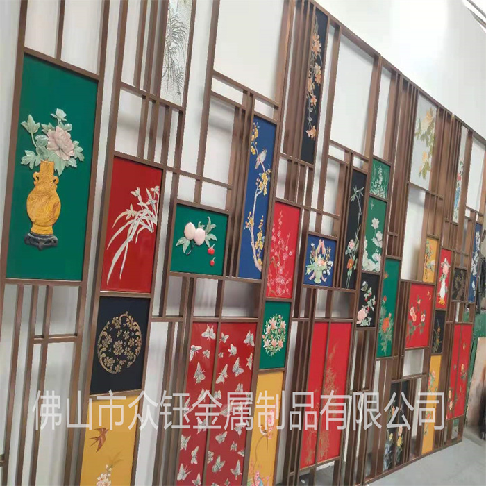 艺术屏风花格 不锈钢屏风隔断 中式彩绘客厅可移动屏风隔断新款隆重登场