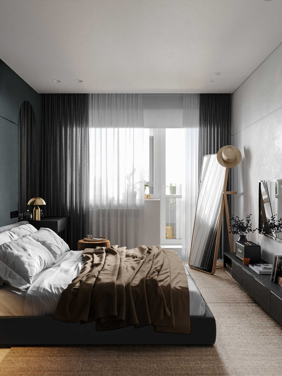 78㎡现代公寓一体式壁面覆盖壁龛形成视觉上的连续