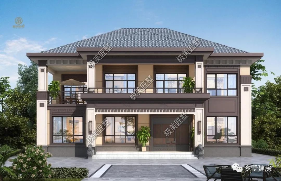 别墅|五款四开间的自建别墅,家里宅基地够大,选择这样建很实用
