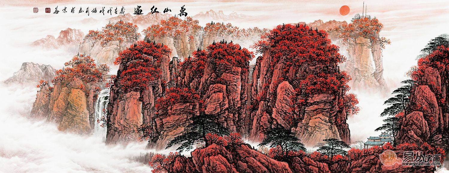 家居装饰画 怎么装饰墙壁能显品味 当然是水墨山水画