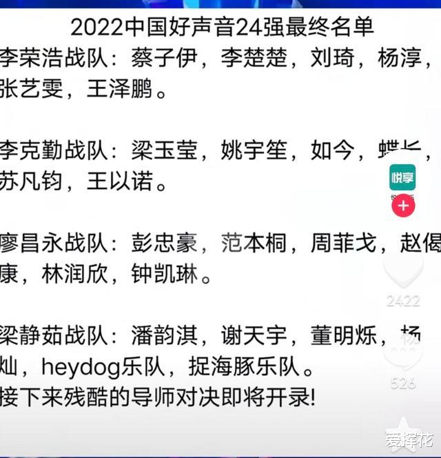 中国好声音2013|网传中国好声音24强名单，一看就假，千万粉丝美女戴羽彤没留下？