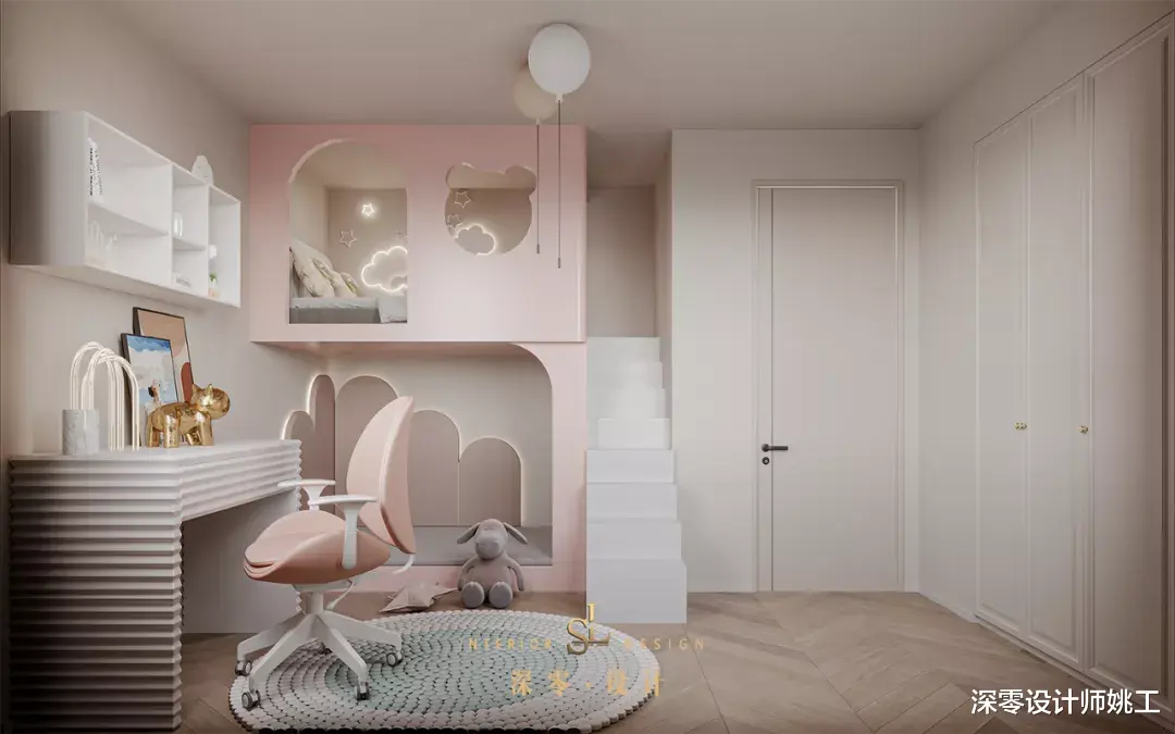 155㎡复式简约,角花线条编排弧形吊顶,优雅的花色电视墙让人痴迷