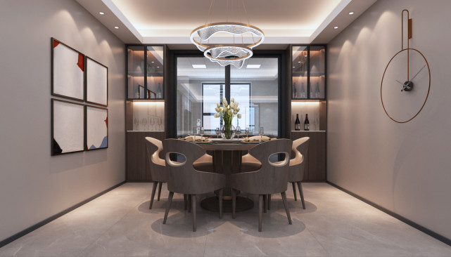 190㎡现代轻奢,多样的色彩使室内空间增加更多活力趣味