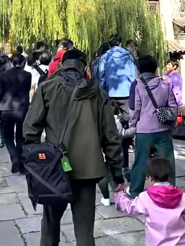 撒贝宁|撒贝宁陪家人出游，太太及龙凤胎颜值高引关注，小撒低调保持距离
