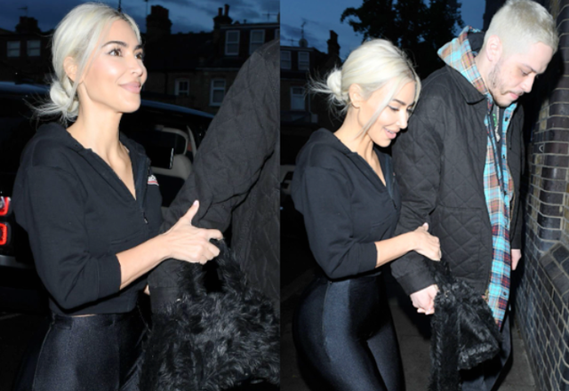 金·卡戴珊|卡戴珊与小13岁男友现身餐厅约会！两人十指相扣，十分甜蜜