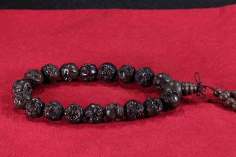 沉香|【晚清 沉水老沉香 十八罗汉 十八子念珠】