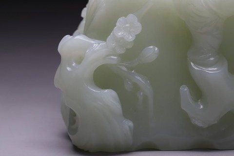 翡翠|和田玉籽料“喜上眉梢 水盂”