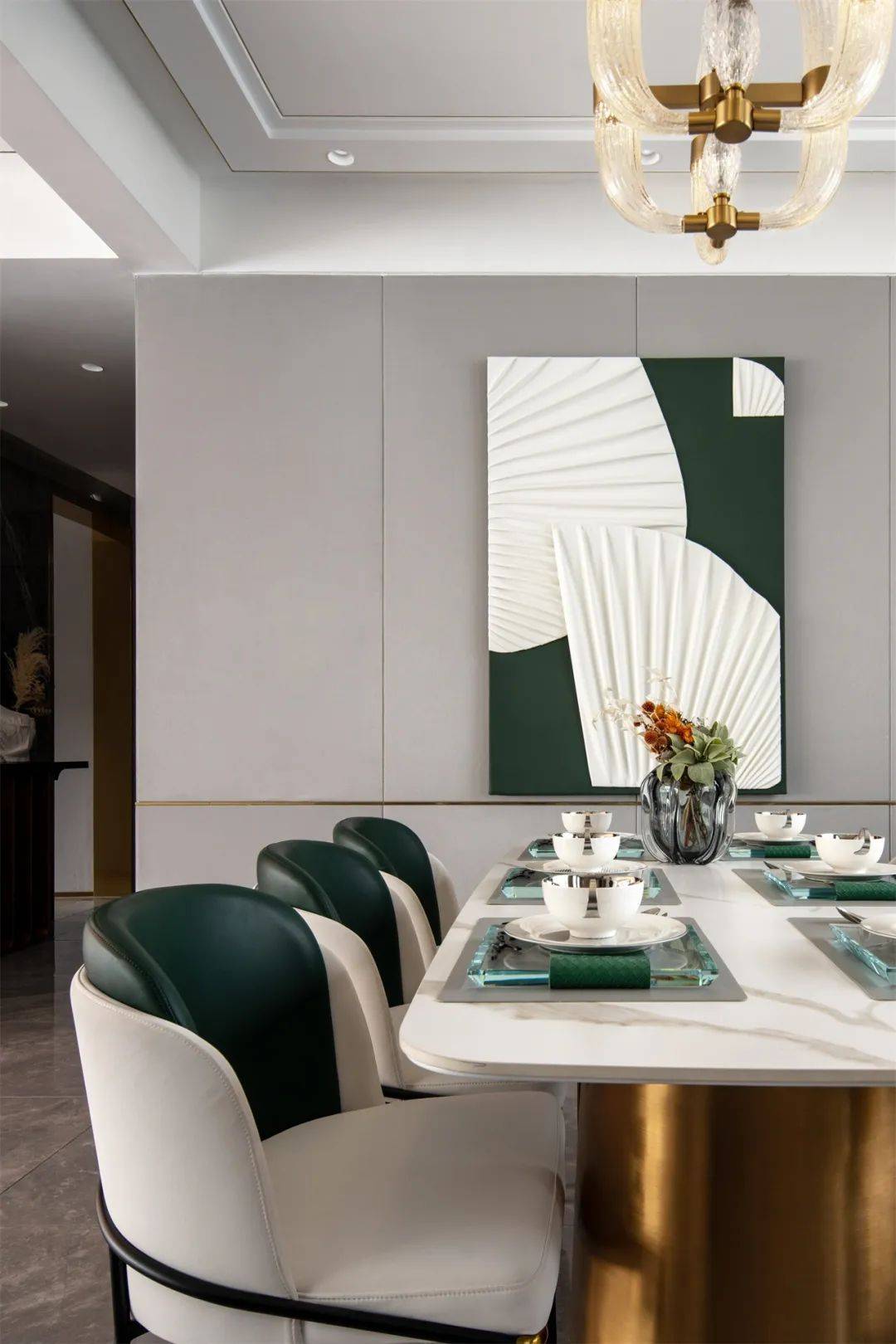 180㎡轻奢格调，薄荷绿的“清凉感”