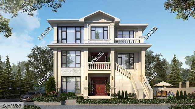 12×11米带多卧室的三层欧式别墅,父母子女可分层居住