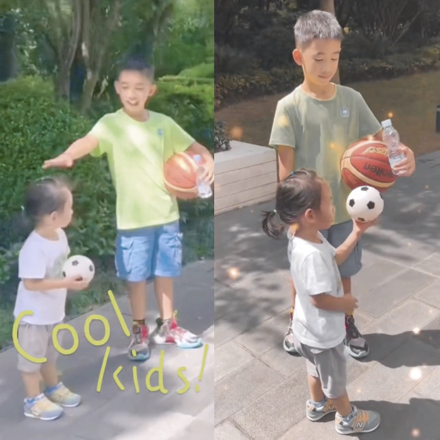 应采儿|应采儿晒儿子相处日常,弟弟追着喊“Jasper”,被哥哥摸脑袋好暖