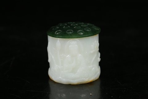 玉扳指|清代 和田玉扳指盒一套