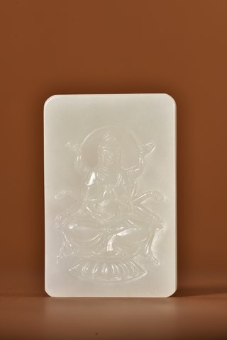 |和田玉三圣玉牌