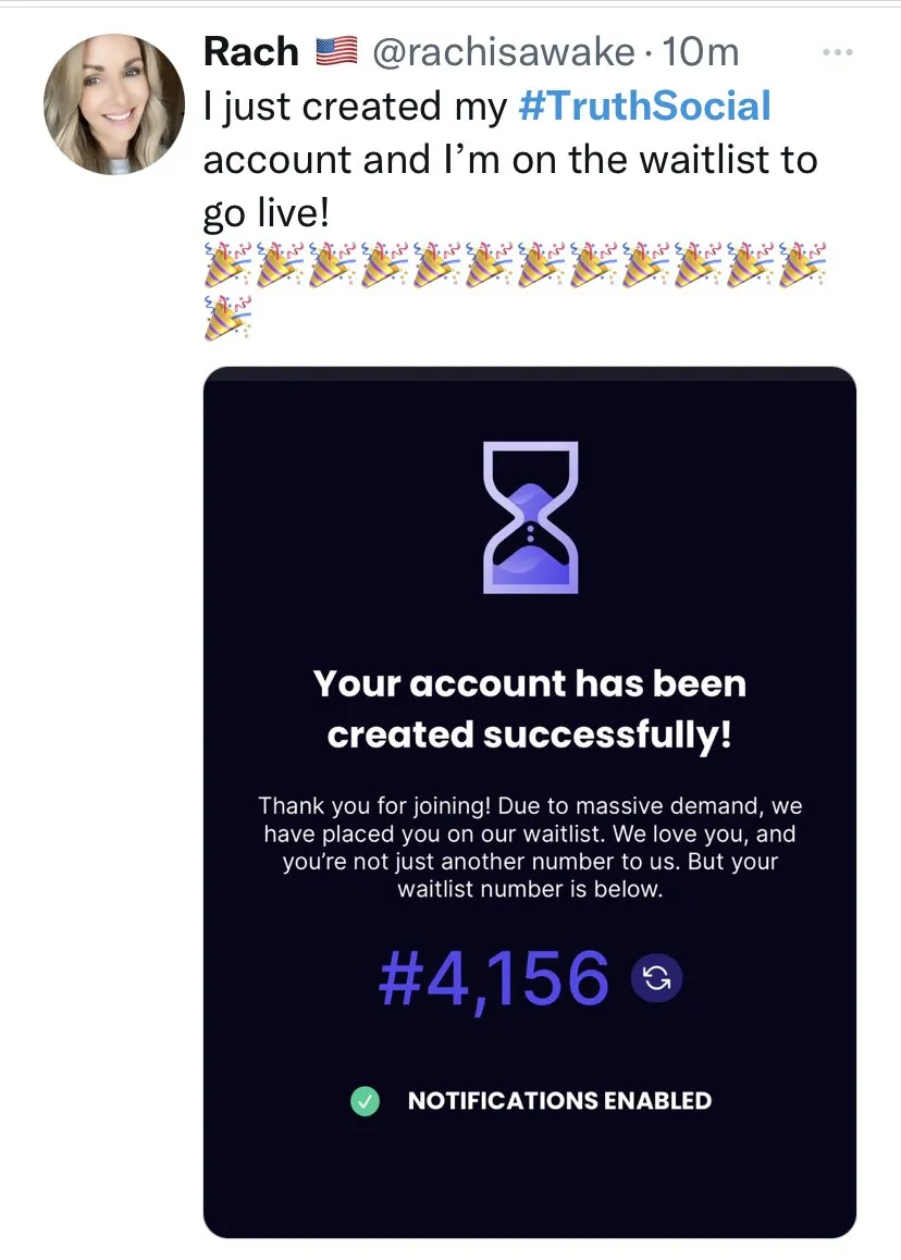 Twitter|川普社交媒体上线,下载量瞬间飙升到Top1,服务器被挤爆